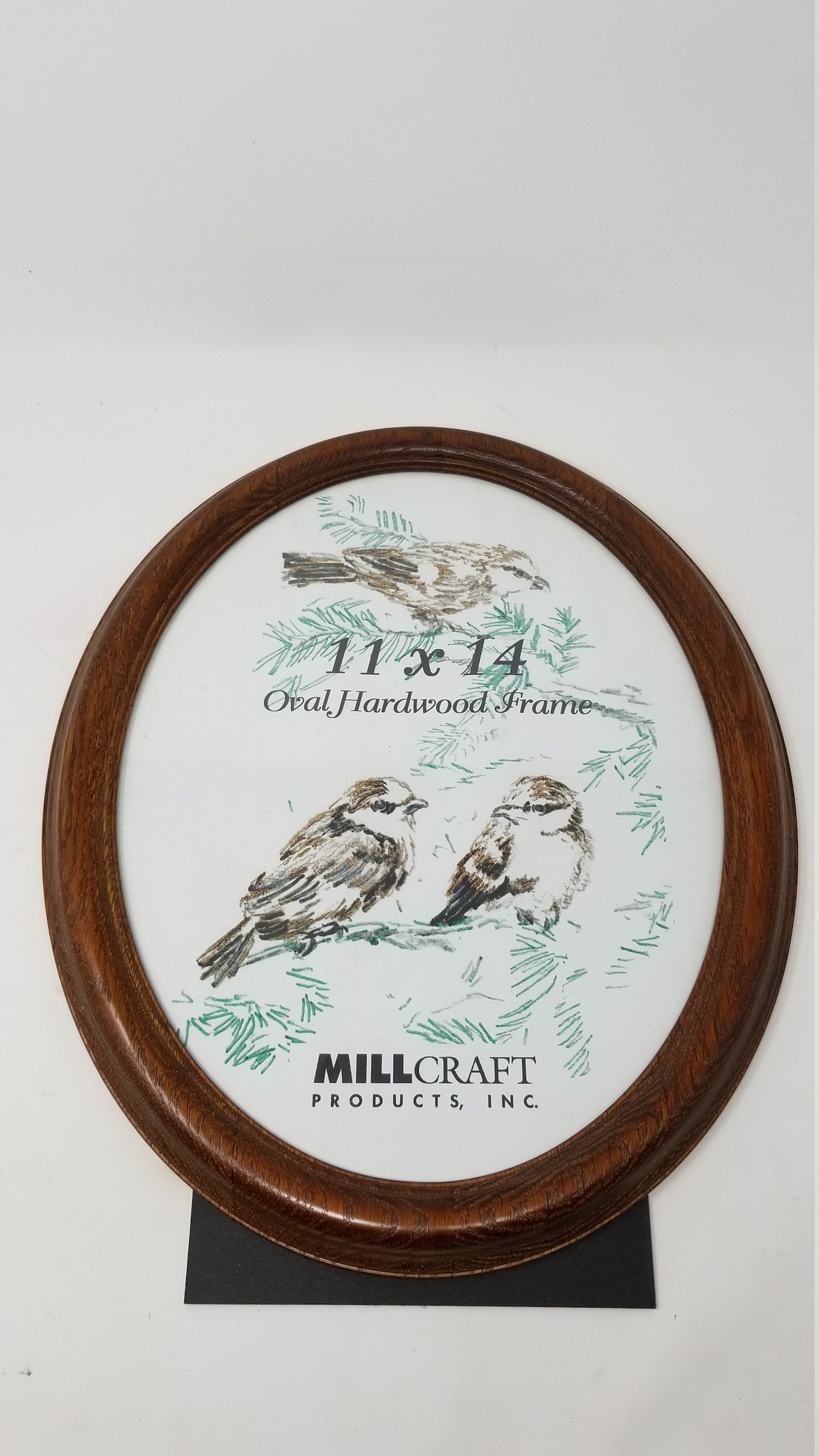 11x14 Oval Picture Frame Photo Vintage Style Solid Wood Etsy