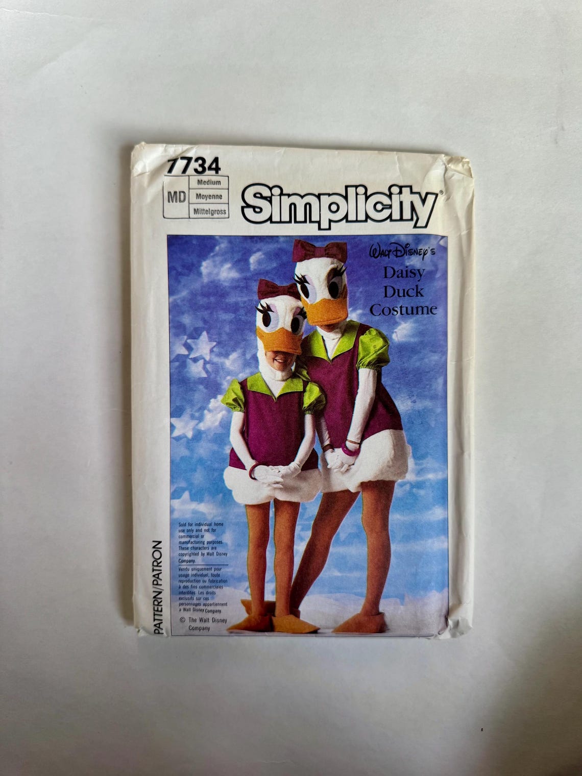 Pattern Daisy Duck Daisy Duck Costume - UNCUT Sewing Pattern 1986 - Size Adult M - Etsy Canada