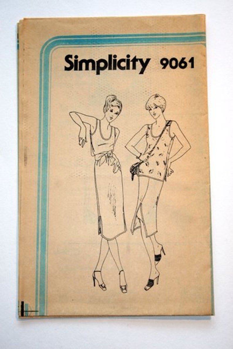 1979 out-of-print UNCUT sewing pattern pullover dress or tank top and skirt size 6-8 image 4