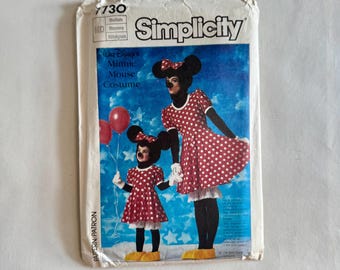 Minnie Mouse Costume - UNCUT Sewing Pattern 1986 - Size Adult M
