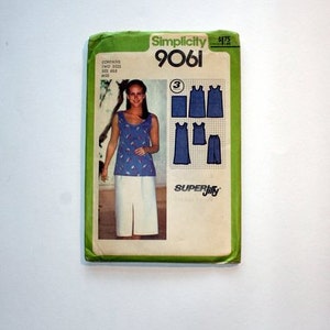 1979 out-of-print UNCUT sewing pattern pullover dress or tank top and skirt size 6-8 image 1