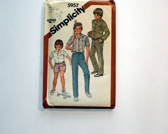 1983 out-of-print UNCUT sewing pattern - boys' pants or shorts, shirt and unlined jacket - size 12