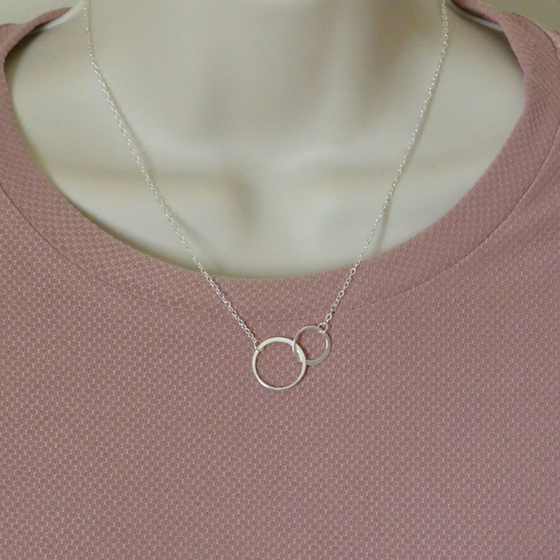Linked Circle Necklace Double Eternity 