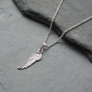 Sterling Silver Angel Wing Necklace