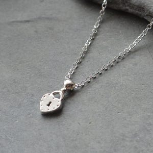 Heart Lock Pendant Sterling Silver