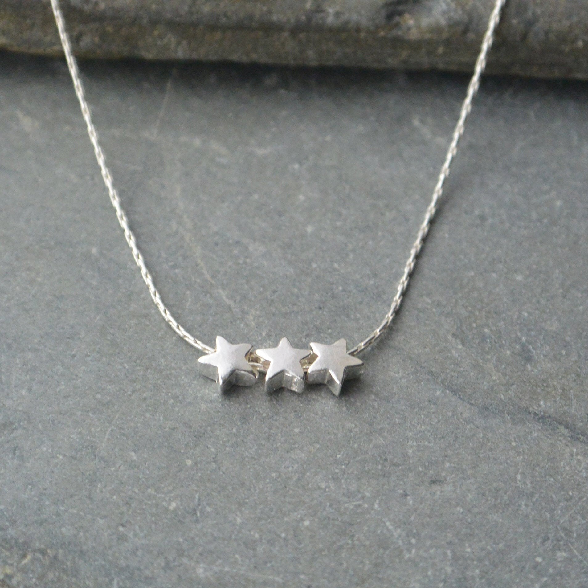 Sterling Silver Tiny Star Necklace Everyday Necklace Etsy UK