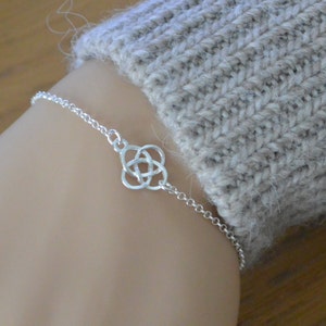 Celtic Knot Bracelet, Sterling Silver Dainty Bracelet