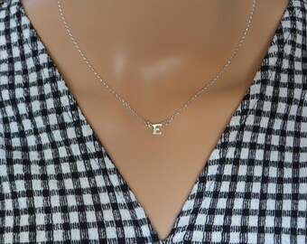 Initial Necklace Sterling Silver