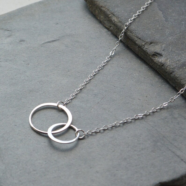 Linked Circle Necklace Double Eternity 