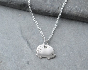 Hedgehog Necklace, Sterling Silver