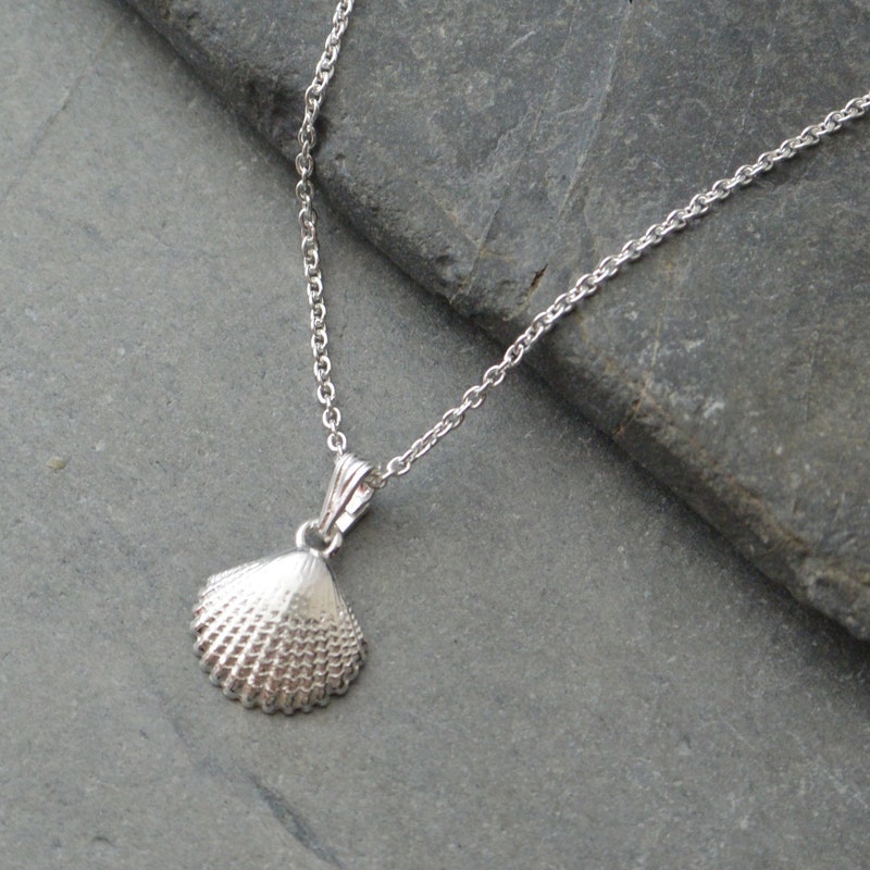 Nikki Smith -Silver Shell Heart Necklace
