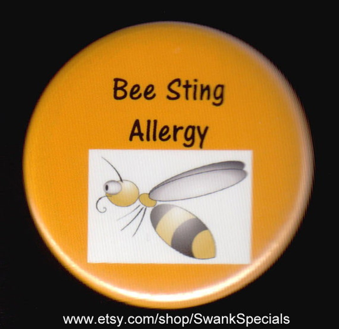 Sting Button Medic Alert Button Bee Sting Allergy - Etsy