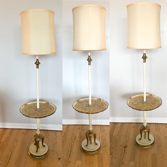 Torchiere floor lamp with table 2025