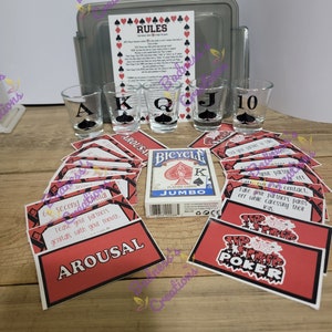 Sip and Strip Poker/ Adult Kinky Sex Game/ Novelty Game/ Valentine Game