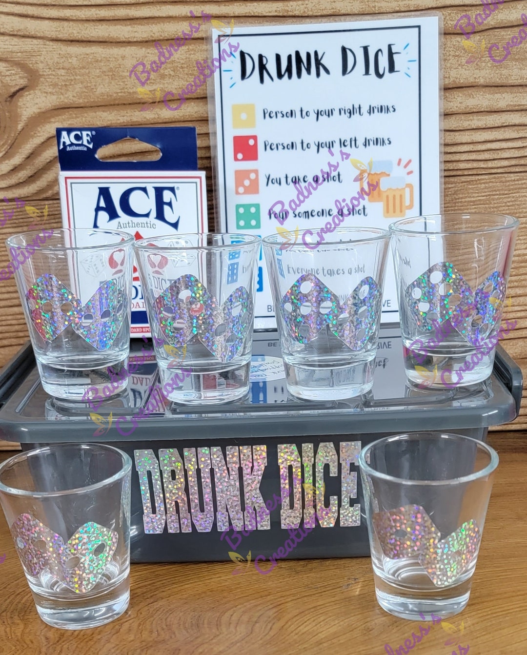 Drunk Dice Drinking Game Set/ Dice Game/ Party Game Etsy