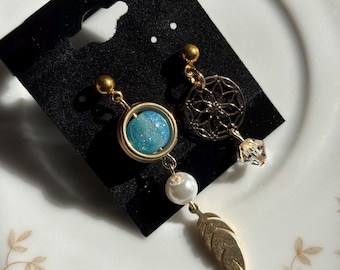 Genshin Wanderer themed earrings