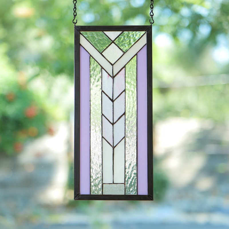 Craftsman Stained Glass Panel - Etsy
