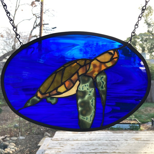Turtle Stained Glass - Etsy