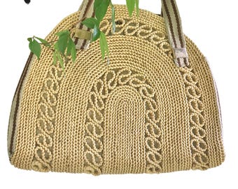 Vintage Oversized Woven Straw Tote Bag: Beach, Resort & Craft Storage