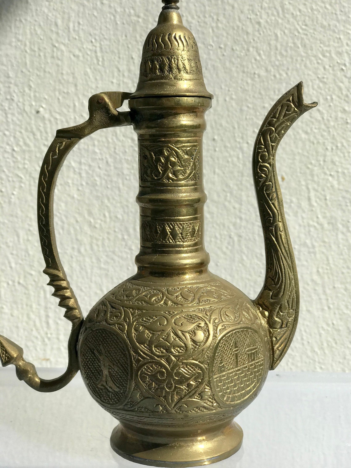 Arabic brass teapot arabic coffee pot bohemian vintage Etsy