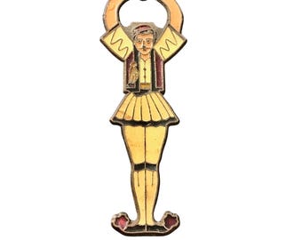 Vintage Bottle Opener: Cast Metal Greek Folk Dancer Motif