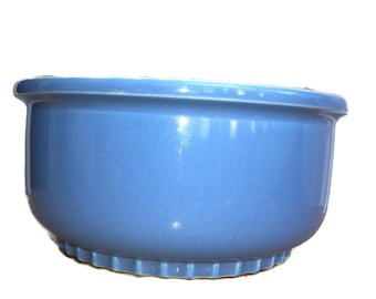 Vintage Ceramic Storage Bowl: Blue Kitchenware