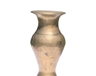 Small Vintage Brass Vase Indian Style