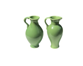Vintage Mini Cruet Set: Ceramic Oil & Vinegar or Bud Vases