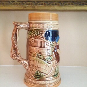 Ehrfürchtig Mid Century deutschen Stil Bier Stein Made in Japan / Weihnachtsgeschenk für Bierliebhaber