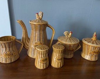 Vintage Norleans Japan Old Woman Red Sack Bag Figurine