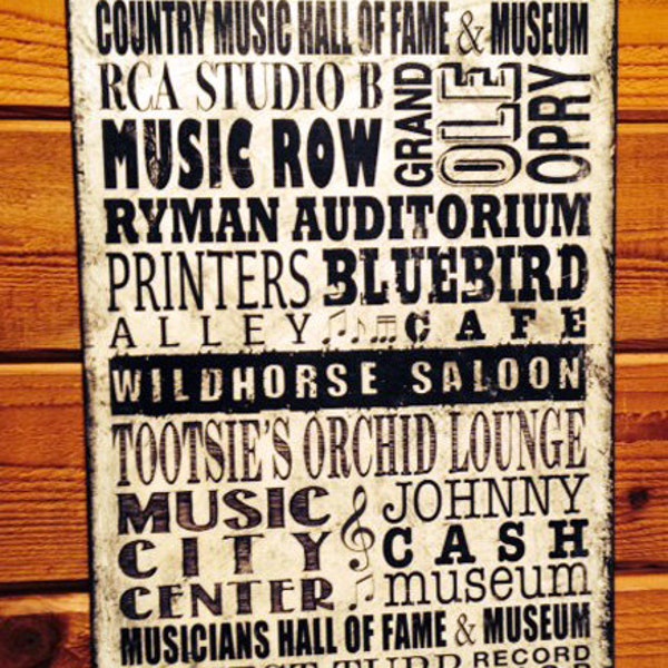 Nashville Tennessee Distressed wood sign Limited edition