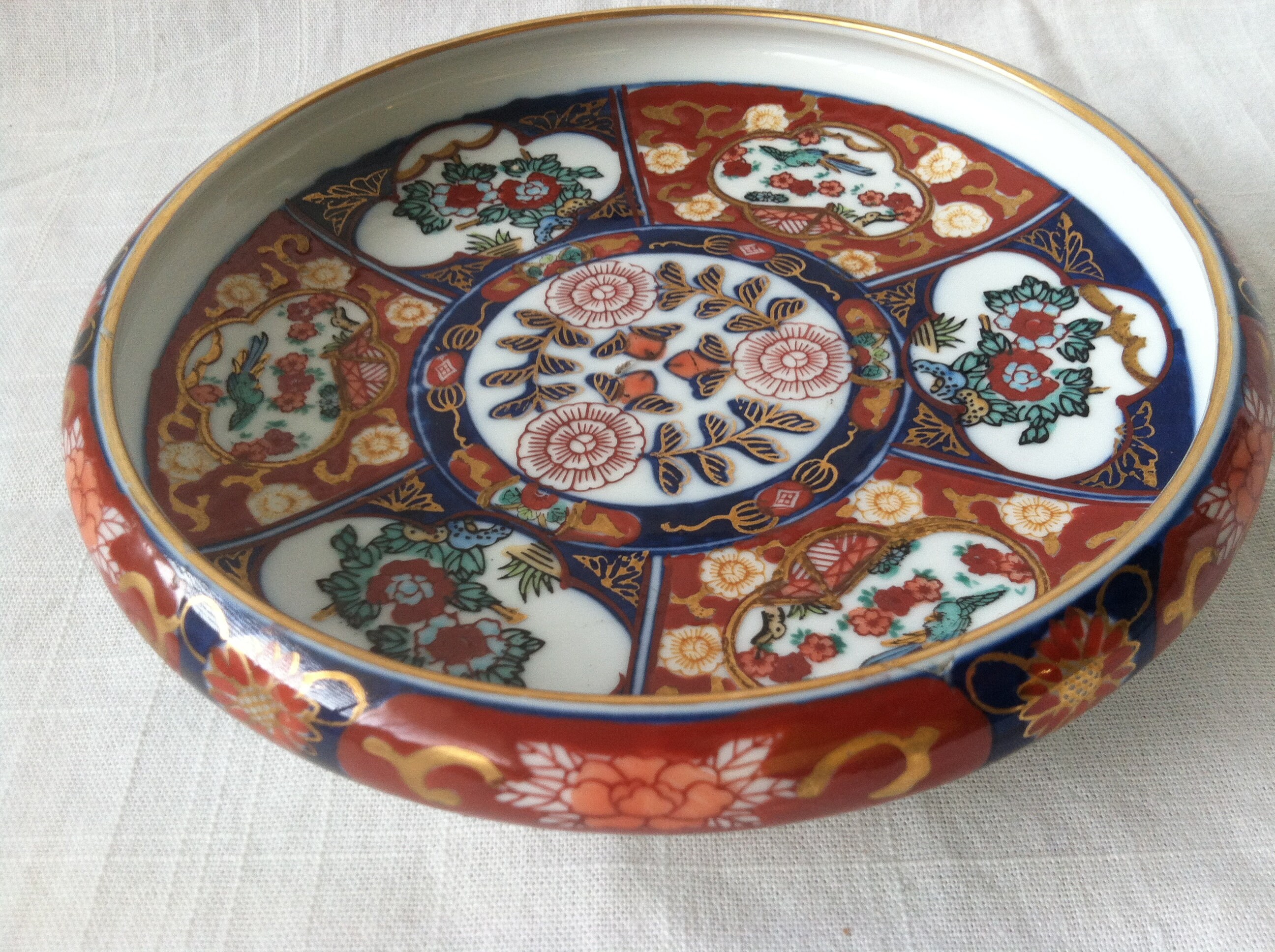 Gold Imari Hand Painted 7 1/2 Flat Bowl Etsy UK