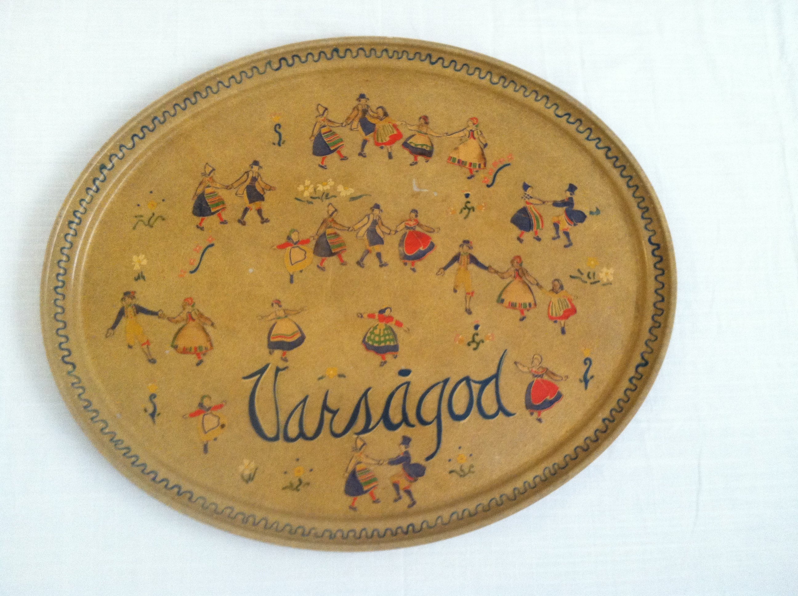 vintage rare cam plateau 27" en fibre de verre Suédois Huntington Beach California logo C-1 Suédois Vasagod signifiant votre accueil.