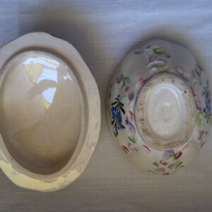 Vintage Italian Floral Ceramic trinket hand painted image 7