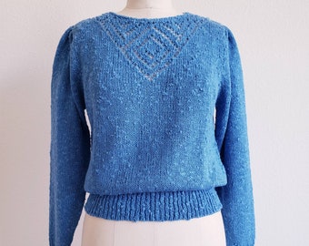 Vintage 70s/80s Blue Le Roy Knitwear Sweater