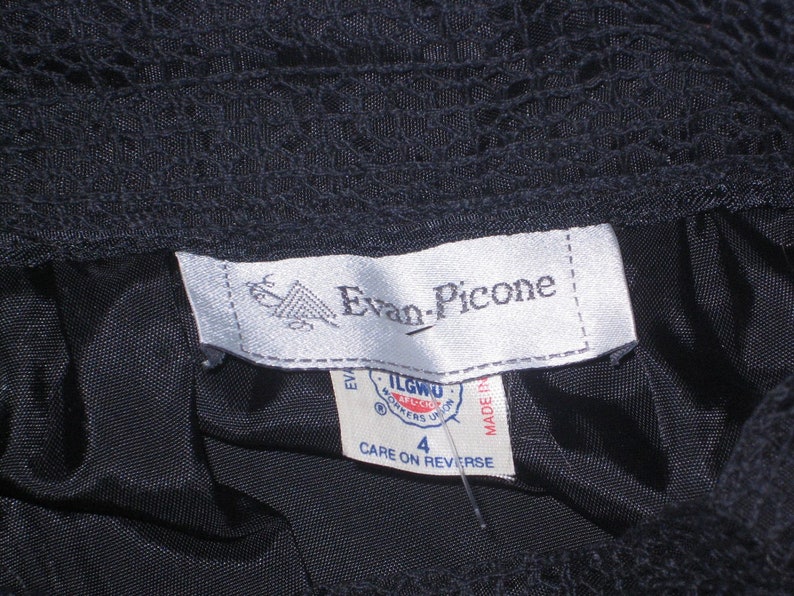 Vintage Evan Picone Black Crochet Maxi Skirt - Etsy
