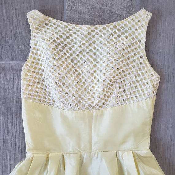 Vintage 60s Pale Yellow Evening Gown - image 2