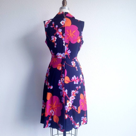 Vintage Midi Floral Lord and Taylor Sleeveless Dr… - image 3