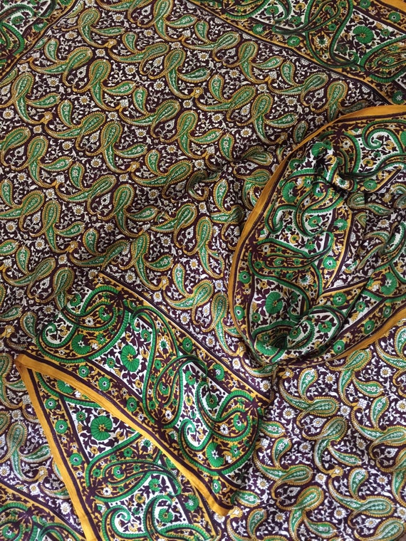 Vintage Paisley Sari Scarf Dupatta - image 7