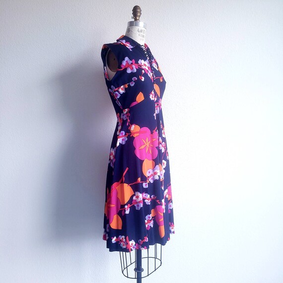 Vintage Midi Floral Lord and Taylor Sleeveless Dr… - image 2