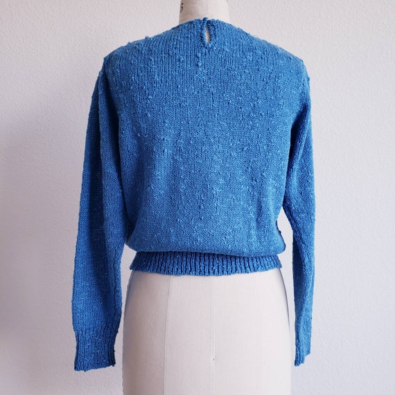 Vintage 70s/80s Blue Le Roy Knitwear Sweater - image 3