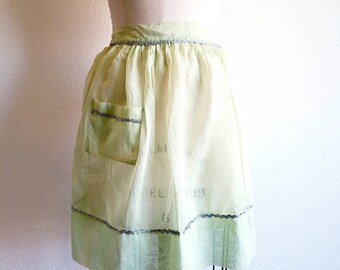 Vintage 50s/60s Lime Green Half Apron