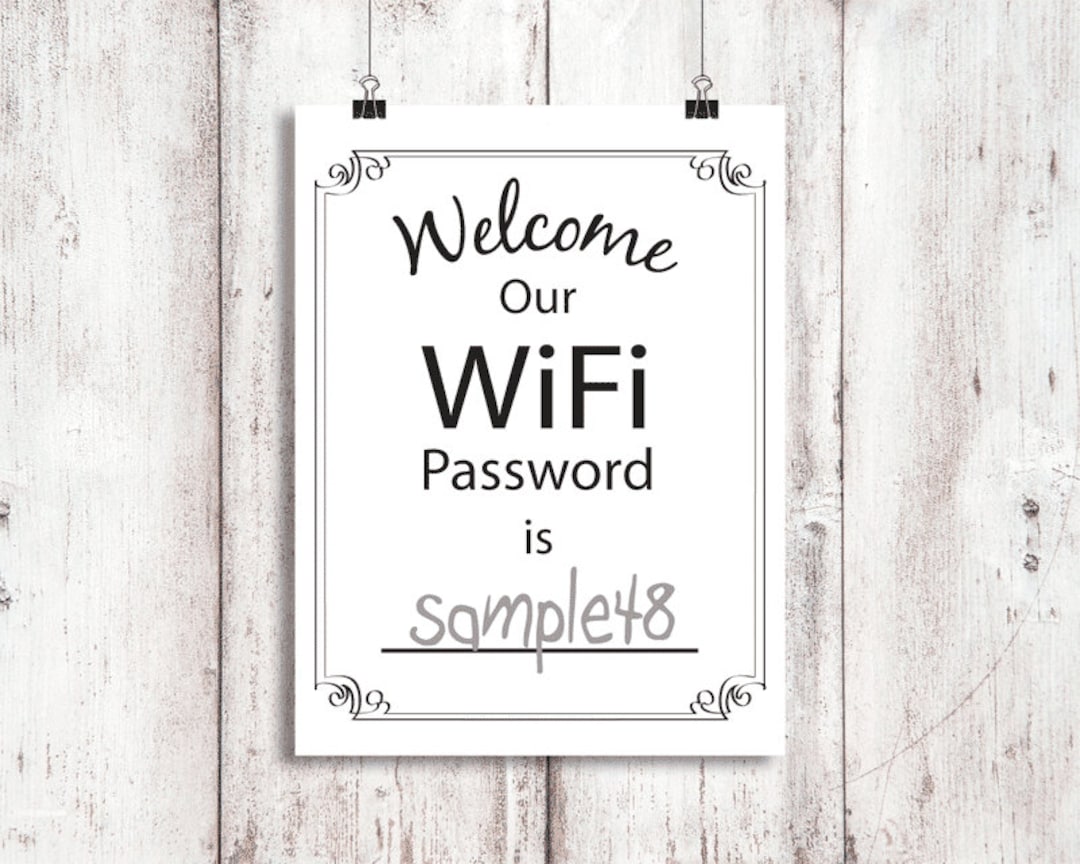 Wifi Password Art 4x4 Digital Download Printable (Instant Download) - Etsy