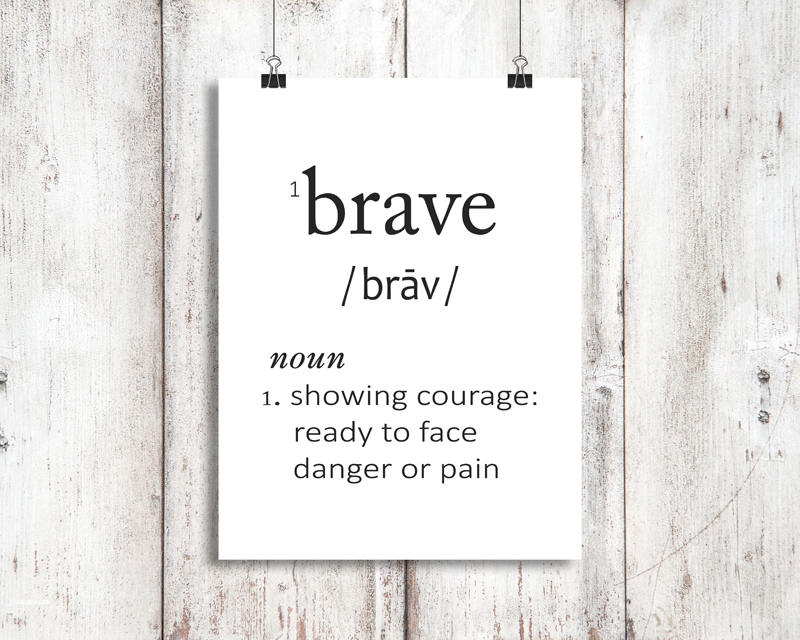 BRAVE Definition 8x10 Digital Download Printable Decor & Etsy