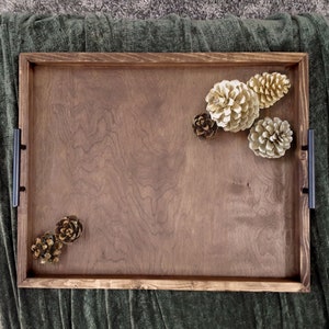 Wood Tray Ottoman Tray Decorative Tray, Serving Tray, Custom Size Tray, Wooden Tray, Rustic Tray, Coffee Table Tray, Large Tray, platter image 1