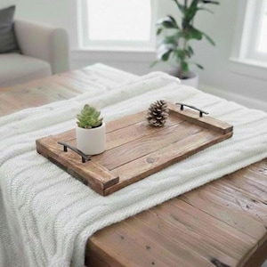 Farmhouse Tray | 3+ size options | Handcrafted Wood Tray | Artisanal Ottoman Tray, Wooden serving tray, Coffee Table Tray, Extra-Large Tray