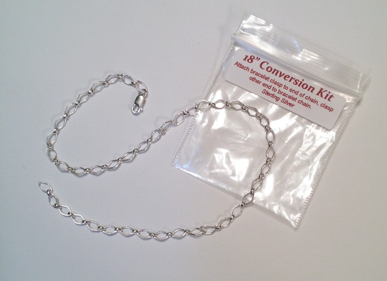 Necklace Conversion Kit for Crystal Vibrations Bracelets Converts Bracelet to 18 Necklace image 6