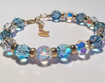 Peace & Harmony Gold Therapeutic Sacred Energy Infused Swarovski Crystal Healing Bracelet by Crystal Vibrations Jewelry