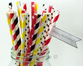 mickey mouse straws etsy