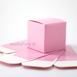 Pastel Pink Wedding Birthday Party Bridal Baby Shower Gift Favor - Treat Box - Souvenir Box (set of 10)